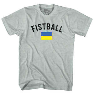 Ukraine Fistball Country Flag Adult Tri-Blend T-shirt - Athletic Cool Grey Ukraine Fistball Country Flag Adult Tri-Blend T-shirt - Athletic Cool Grey
