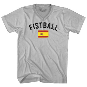 Spain Fistball Country Flag Adult Tri-Blend V-neck T-shirt - Cool Grey Spain Fistball Country Flag Adult Tri-Blend V-neck T-shirt - Cool Grey