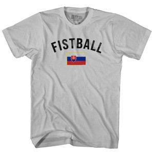 Slovakia Fistball Country Flag Adult Cotton T-shirt - Cool Grey