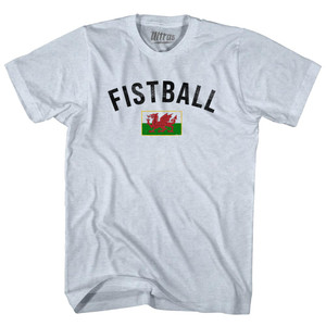 Wales Fistball Country Flag Adult Tri-Blend T-shirt - Athletic White Wales Fistball Country Flag Adult Tri-Blend T-shirt - Athletic White