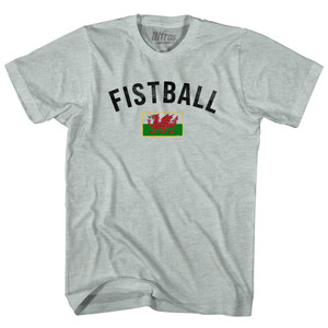 Wales Fistball Country Flag Adult Tri-Blend T-shirt - Athletic Cool Grey Wales Fistball Country Flag Adult Tri-Blend T-shirt - Athletic Cool Grey