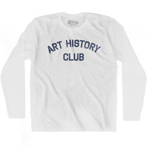 Art History Club Adult Cotton Long Sleeve T-shirt - White