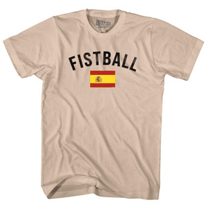 Spain Fistball Country Flag Adult Cotton T-shirt - Creme