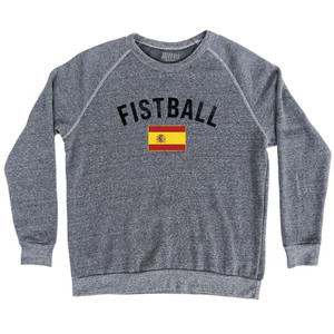 Spain Fistball Country Flag Adult Tri-Blend Sweatshirt - Athletic Grey Spain Fistball Country Flag Adult Tri-Blend Sweatshirt - Athletic Grey