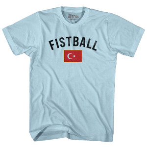 Turkey Fistball Country Flag Adult Cotton T-shirt - Light Blue