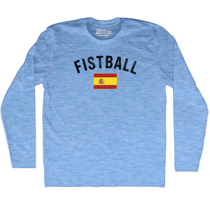Spain Fistball Country Flag Adult Tri-Blend Long Sleeve T-shirt - Athletic Blue Spain Fistball Country Flag Adult Tri-Blend Long Sleeve T-shirt - Athletic Blue