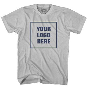 Custom Your Logo Here Adult Cotton T-shirt - Cool Grey