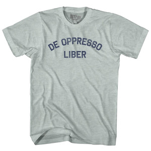 De Oppresso Liber Adult Tri-Blend T-shirt - Athletic Cool Grey