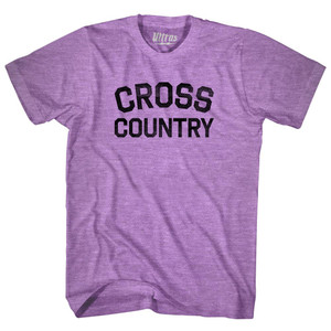 Cross Country Adult Tri-Blend T-shirt - Athletic Purple