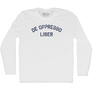 De Oppresso Liber Adult Cotton Long Sleeve T-shirt - White