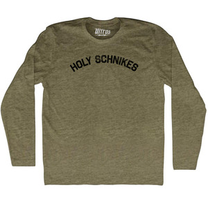 Holy Schnikes Adult Tri-Blend Long Sleeve T-shirt - Military Green
