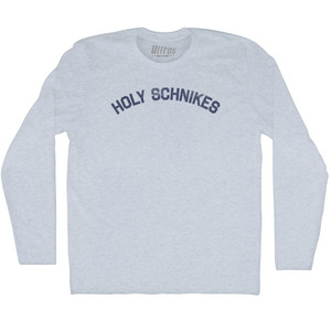 Holy Schnikes Adult Tri-Blend Long Sleeve T-shirt - Athletic White