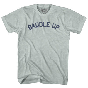 Saddle Up Adult Tri-Blend T-shirt - Athletic Cool Grey