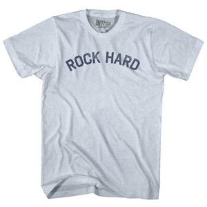 Rock Hard Adult Tri-Blend T-shirt - Athletic White