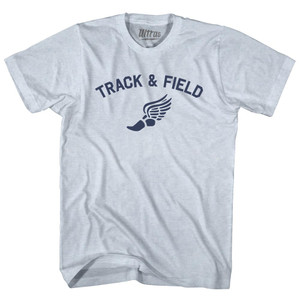 Track & Field Track Wings Adult Tri-Blend T-shirt - Athletic White