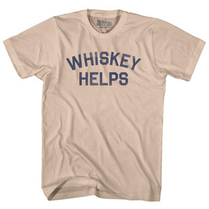 Whiskey Helps Adult Cotton T-shirt - Creme