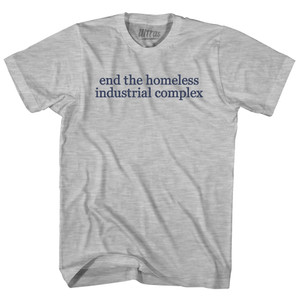 End The Homeless Industrial Complex Rage Font Womens Cotton Junior Cut T-Shirt - Grey Heather End The Homeless Industrial Complex Rage Font Womens Cotton Junior Cut T-Shirt - Grey Heather