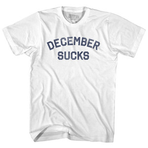 December Sucks Womens Cotton Junior Cut T-Shirt - White
