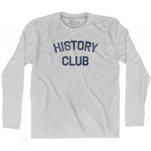 History Club Adult Cotton Long Sleeve T-shirt - Grey Heather