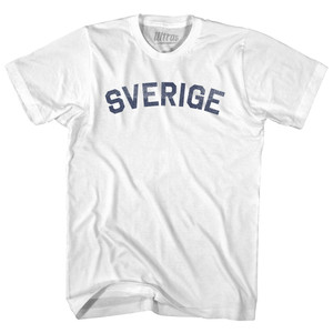 Sverige Adult Cotton T-shirt - White