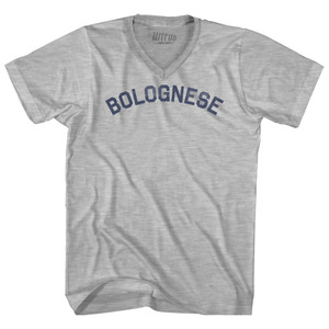 Bolognese Adult Cotton V-neck T-shirt - Grey Heather