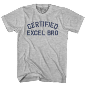 Certified Excel Bro Womens Cotton Junior Cut T-Shirt - Grey Heather Certified Excel Bro Womens Cotton Junior Cut T-Shirt - Grey Heather