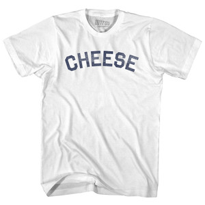 Cheese Adult Cotton T-shirt - White
