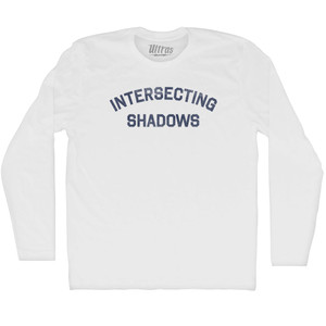 Intersecting Shadows Adult Cotton Long Sleeve T-shirt - White
