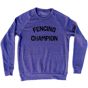 Fencing Champion Adult Tri-Blend Sweatshirt - White