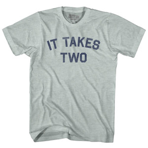 It Takes Two Adult Tri-Blend T-shirt - Athletic Cool Grey