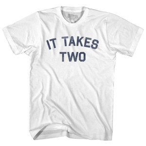 It Takes Two Womens Cotton Junior Cut T-Shirt - White