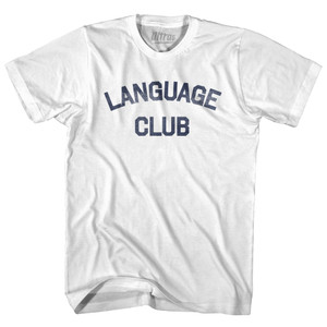 Language Club Womens Cotton Junior Cut T-Shirt - White