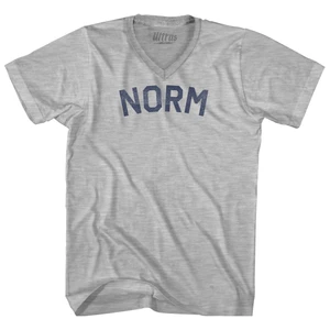 Norm Adult Cotton V-neck T-shirt - Grey Heather