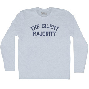 The Silent Majority Adult Tri-Blend Long Sleeve T-shirt - Athletic White The Silent Majority Adult Tri-Blend Long Sleeve T-shirt - Athletic White