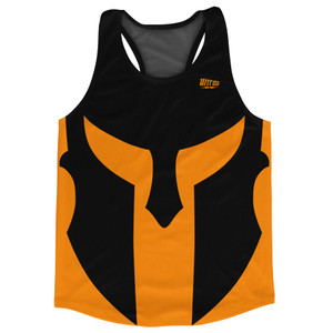 Spartan Running Track Tops Made In USA - Black And Orange Tennessee