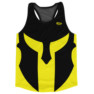 Spartan Running Track Tops Made In USA - Black And Yellow Bright