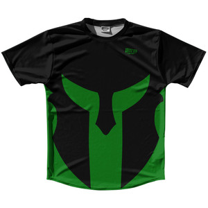 Spartan Running Shirt Track Cross Made In USA - Black And Green Kelly Spartan Running Shirt Track Cross Made In USA - Black And Green Kelly