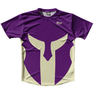Spartan Running Shirt Track Cross Made In USA - Purple Medium And Vegas Gold Spartan Running Shirt Track Cross Made In USA - Purple Medium And Vegas Gold