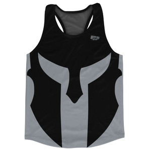 Spartan Running Track Tops Made In USA - Black And Grey Dark