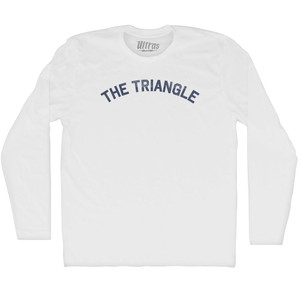 The Triangle Adult Cotton Long Sleeve T-shirt - White
