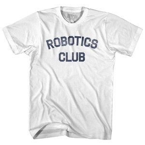 Robotics Club Womens Cotton Junior Cut T-Shirt - White