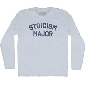 Stoicism Major Adult Tri-Blend Long Sleeve T-shirt - Athletic White Stoicism Major Adult Tri-Blend Long Sleeve T-shirt - Athletic White