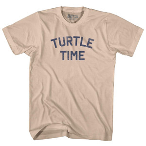 Turtle Time Adult Cotton T-shirt - Creme