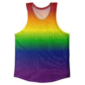 Rainbow Ombre Athletic Tank Top - Rainbow