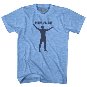 Hey Jude Soccer Celebration Adult Tri-Blend T-shirt - Athletic Blue