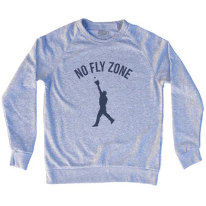 No Fly Zone Outfield Baseball Catch Adult Tri-Blend Sweatshirt - Grey Heather No Fly Zone Outfield Baseball Catch Adult Tri-Blend Sweatshirt - Grey Heather