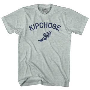 Kipchoge Running Track Winged Foot Adult Tri-Blend T-shirt - Athletic Cool Grey Kipchoge Running Track Winged Foot Adult Tri-Blend T-shirt - Athletic Cool Grey