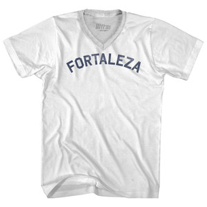 Fortaleza Adult Tri-Blend V-neck T-shirt - White