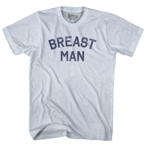 Breast Man Adult Tri-Blend T-shirt - Athletic White