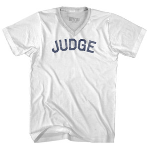 Judge Adult Tri-Blend V-neck T-shirt - White